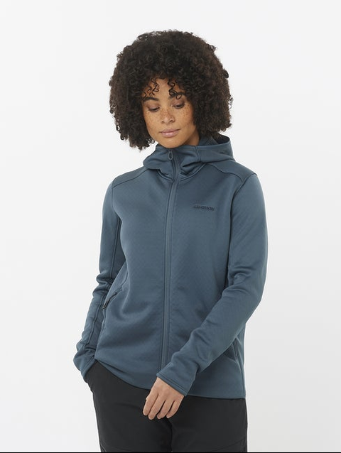 OUTLINE WARM Women's Midlayer Jacket Hoodie Midnight Navy