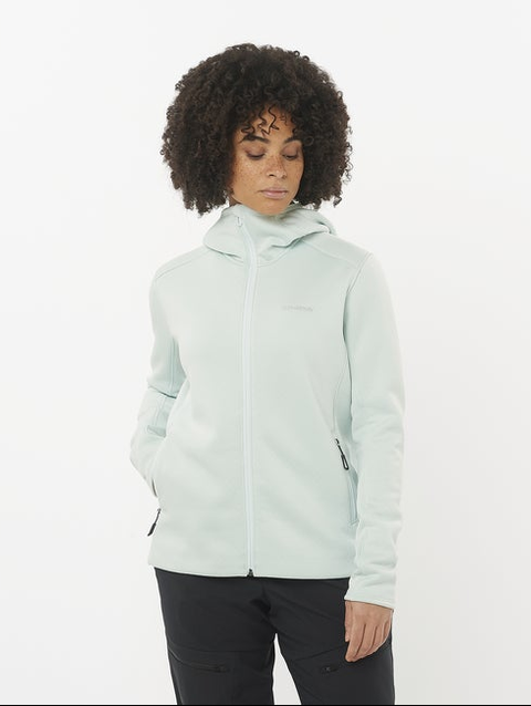 OUTLINE WARM Women's Midlayer Jacket Hoodie MISTY BLUE