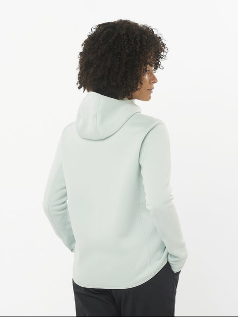 OUTLINE WARM Women's Midlayer Jacket Hoodie MISTY BLUE