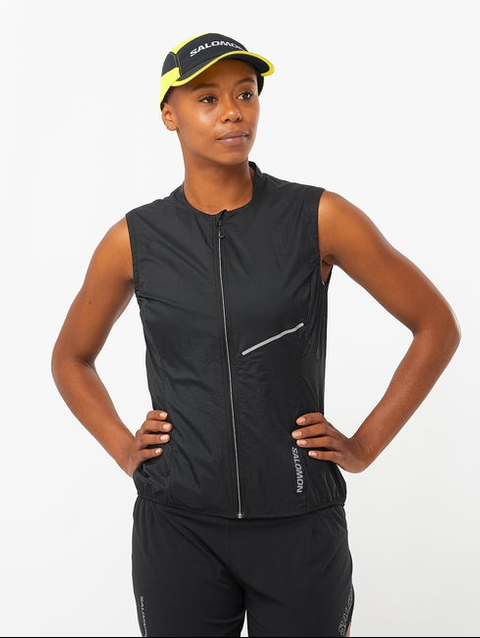 SENSE AERO WIND Women's Running Vest DEEP BLACK