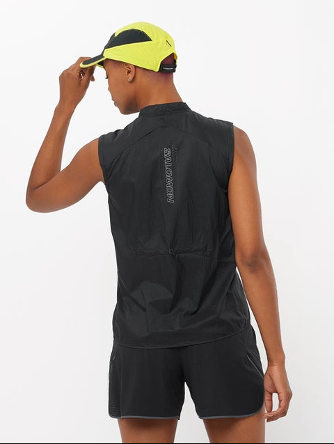 SENSE AERO WIND Women's Running Vest DEEP BLACK