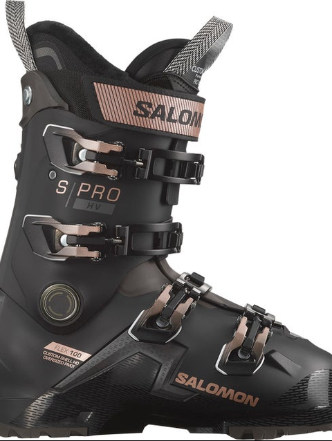 S/PRO HV 100 Women's On-Piste Boots Black / Pinkgold Met. / Beluga