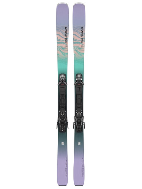 STANCE 84 (and M11) Women's All-Mountain Ski Package Black / Aruba Blue / Patrician Purple