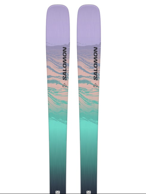 STANCE 84 Women's All-Mountain Skis Black / Aruba Blue / Patrician Purple