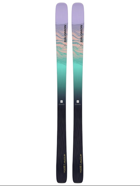 STANCE 84 Women's All-Mountain Skis Black / Aruba Blue / Patrician Purple