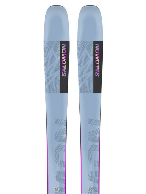 QST LUX 92 Women's Freeride Skis Airy Blue / Rhodamine Red / Golden Poppy