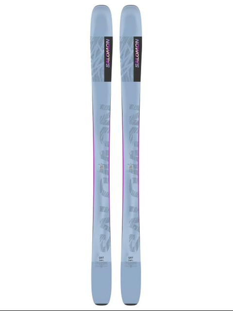 QST LUX 92 Women's Freeride Skis Airy Blue / Rhodamine Red / Golden Poppy