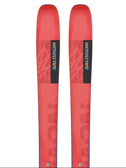 QST STELLA 106 Women's Freeride Skis Porcelain Rose / Pastel Neon Blue 3 / Neon Melon