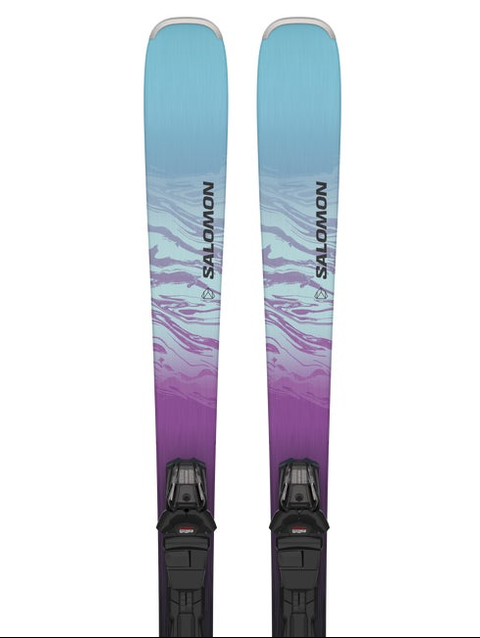 STANCE 80 (and M10) Women's All-Mountain Ski Package Black / Dewberry / Bleached Aqua