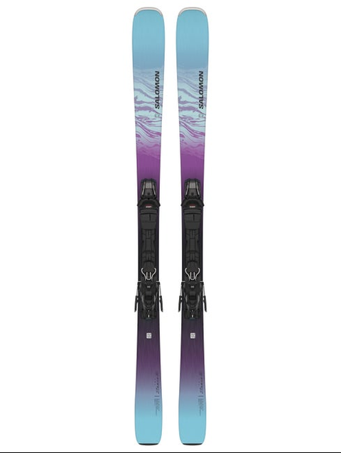 STANCE 80 (and M10) Women's All-Mountain Ski Package Black / Dewberry / Bleached Aqua