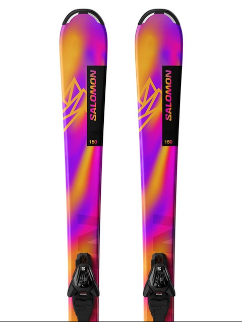 LUX M (and L6) Junior - Kids' All-Mountain Ski Package Rhodamine Red / Saffron / Black