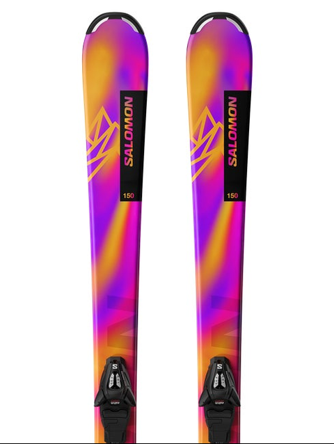 LUX S (and C5) Junior - Kids' All-Mountain Ski Package Rhodamine Red / Saffron / Black