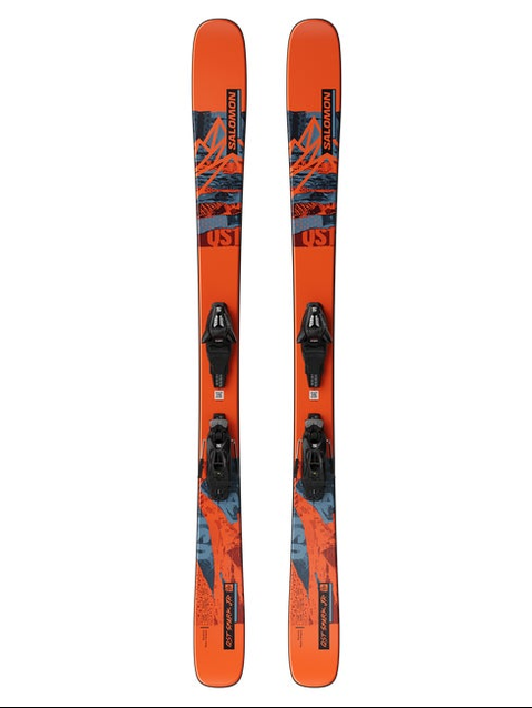 QST SPARK S (and C5) Junior - Kids' Freestyle Ski Package Flame / Copen Blue / Black