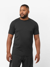 CROSS RUN Men's Short Sleeve T-Shirt DEEP BLACK