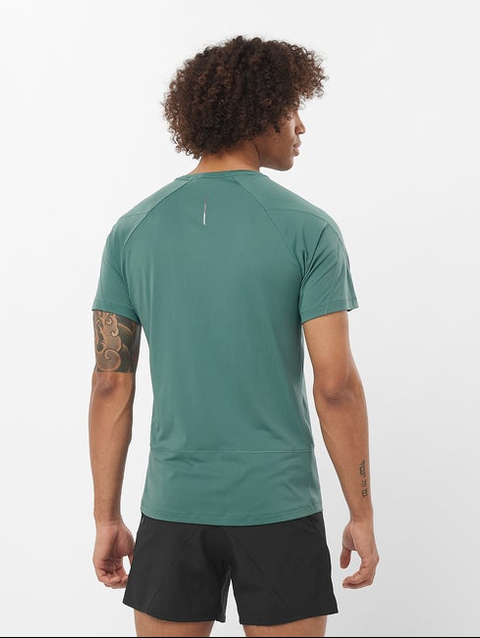 CROSS RUN Men's Short Sleeve T-Shirt North Atlantic