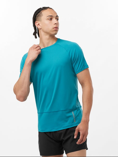 CROSS RUN Men's Short Sleeve T-Shirt Tahitian Tide