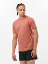 CROSS RUN Men's Short Sleeve T-Shirt LIGHT MAHOGANY